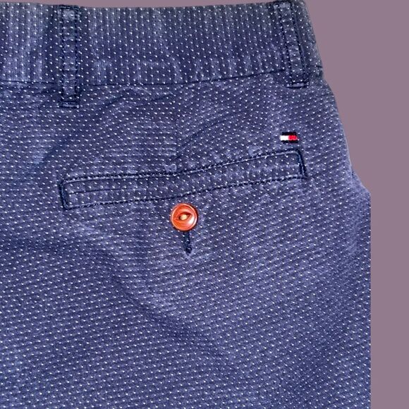 Tommy Hilfiger Men's Blue Polka Dot Flat Front Classic Fit Shorts Size 32 - Picture 5 of 5